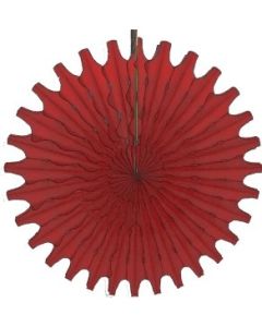 Red Honeycomb 18" Tissue Fan Decoration