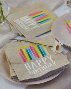 Happy Birthday Recyclable Paper Napkins-set of 20