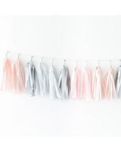 Pink Quartz Tissue Paper Tassel Garland - 6'