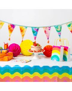 Rainbow Recyclable Paper Table Cover