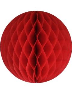 Red Honeycomb Tissue Ball Decoration - Multiple Sizes Available
