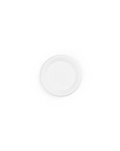 Compostable Bagasse 6" White Round Plate -Pack of 125