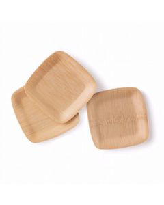 Bamboo Appetizer/Tasting Veneerware 5" Plates - Pack of 25
