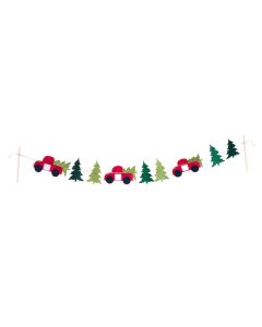 Truck and Trees Felt Garland - 7ft long