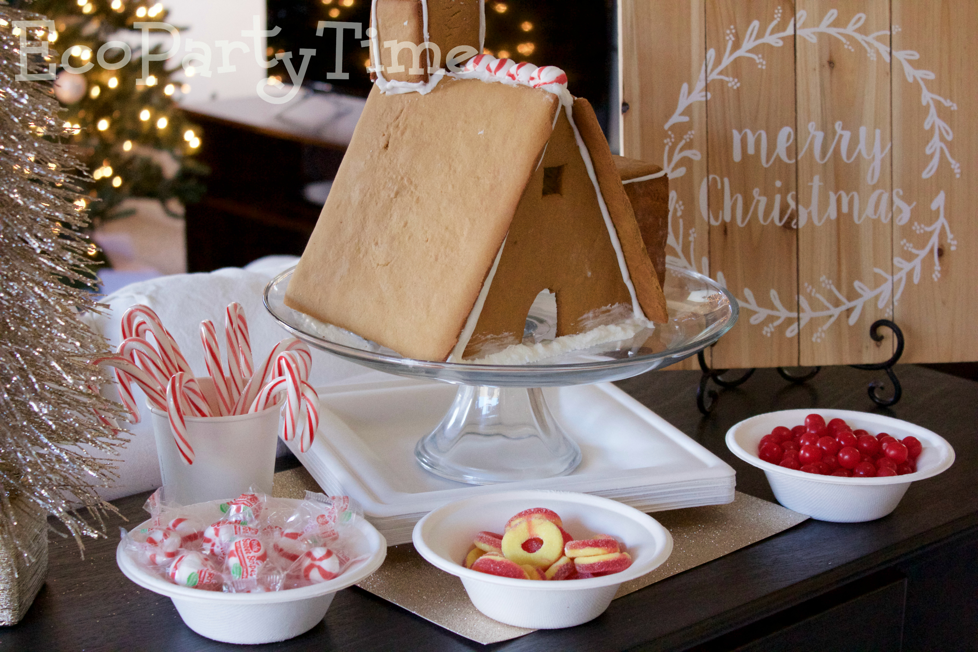 Ecopartytime: Gingerbread House Decorating Party 