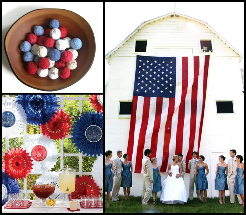 Patriotic Wedding Decoration Ideas from ecopartytime.com